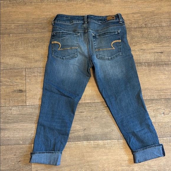 American Eagle Outfitters Blue Cropped Ankle Jeans - Picture 2 of 6